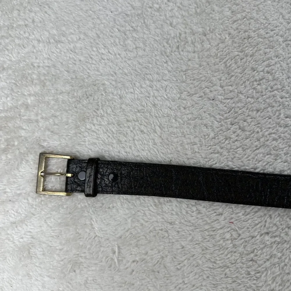 Buxton Genuine Leather Textured‎ Belt Men 36 Brown Imported Rangoon Buffalo 2390